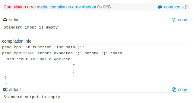 Compilation failed because of an error